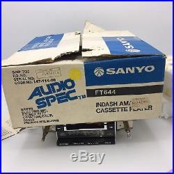 SANYO FT644 AM/FM Radio Cassette Car Stereo Player In-Dash Vintage Instructions