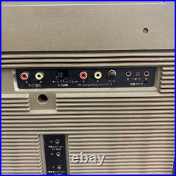 SHARP GF-909 Boombox Dual Cassette Radio Silver Junk Parts Repair Japan Vintage