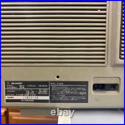 SHARP GF-909 Boombox Dual Cassette Radio Silver Junk Parts Repair Japan Vintage