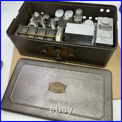 SILVERTONE NEUTRODYNE METAL BREADBOX MODEL RADIO 7 Tubes UNTESTED PARTS