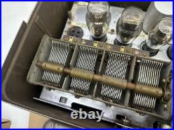 SILVERTONE NEUTRODYNE METAL BREADBOX MODEL RADIO 7 Tubes UNTESTED PARTS