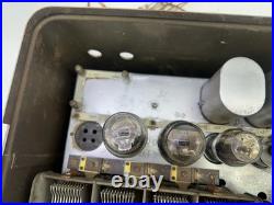 SILVERTONE NEUTRODYNE METAL BREADBOX MODEL RADIO 7 Tubes UNTESTED PARTS