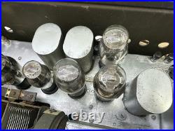 SILVERTONE NEUTRODYNE METAL BREADBOX MODEL RADIO 7 Tubes UNTESTED PARTS