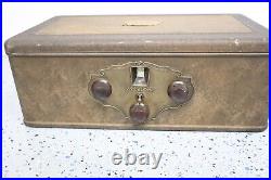 SILVERTONE NEUTRODYNE METAL BREADBOX Tube Radio Parts Only