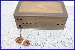 SILVERTONE NEUTRODYNE METAL BREADBOX Tube Radio Parts Only