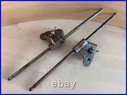 SLINGERLAND Radio King Hoop Clamp Bass Drum SPUR Leg Parts 40s Vtg L/R Pair Lot