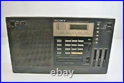 SONY ICF-2001 FM/AM PLL Synthesized Receiver Radio with Box for PARTS/REPAIR