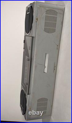 Sanyo M7740 VINTAGE Grey / Silver BOOMBOX Radio Cassette Player For Parts