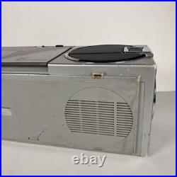 Sanyo M7740 VINTAGE Grey / Silver BOOMBOX Radio Cassette Player For Parts
