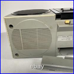 Sanyo M7740 VINTAGE Grey / Silver BOOMBOX Radio Cassette Player For Parts