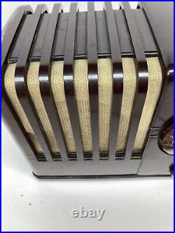 Sears Roebuck Co Silvertone Model 4500A Vintage Radio Brown- For Parts AS IS