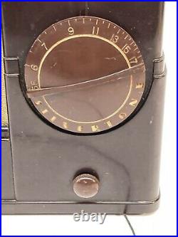 Sears Roebuck Co Silvertone Model 4500A Vintage Radio Brown- For Parts AS IS