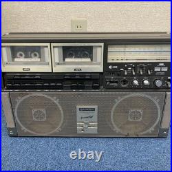 Sharp GF-818J Vintage Boombox Double Cassette Radio Stereo Japan For Parts Junk