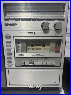 Sharp VZ-3000 Vintage Vertical Record Player Radio AS IS FOR PARTs Updated Ship