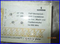 Siemens Vintage Halbleiter Display Demoboard Af279 Transistor Gold IC Sammler