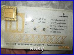 Siemens Vintage Halbleiter Display Demoboard Af279 Transistor Gold IC Sammler