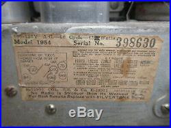 Silvertone 6 Tube Radio Model 1954 Vintage Tombstone Parts or Repair Wooden Body