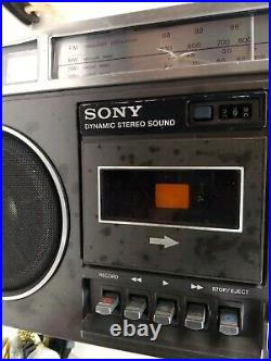 Sony CF-530 Stereo Radio Cassette Boombox Vintage Japan /Parts Repair (READ)