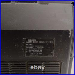 Sony Cf-470s Cassette-corder 4 Bands Radio Cassette Player Vintage For Parts