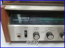 Sony HP-210 Stereo Music Turntable Record Player Radio For Parts or Repair