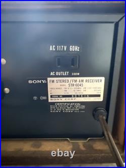 Sony STR-6045 Vintage FM Stereo Receiver 1971 with Wood Case For Parts Or Repair