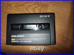 Sony WM-150 Walkman Cassette Player Audio with Case Vintage Rare JUNK For Parts