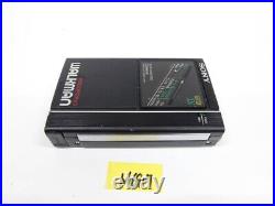 Sony WM-F404 Walkman Radio Cassette Player Black AM/FM Vintage Japan for-parts