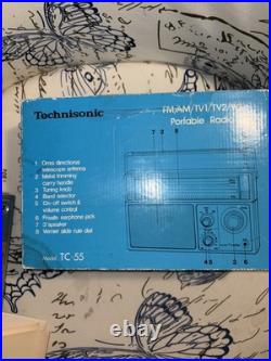 TECHNISONIC VINTAGE RADIO TC-55 TC55 AM FM TV SOUND Edw32 Parts/Repair Powers On