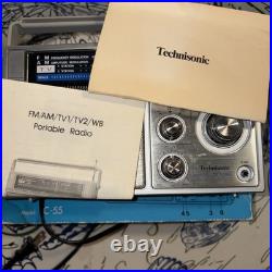 TECHNISONIC VINTAGE RADIO TC-55 TC55 AM FM TV SOUND Edw32 Parts/Repair Powers On