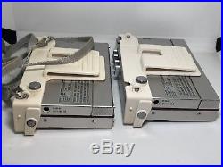 TWO Vintage Sony WM-F10 Walkman Radio With belt clip parts or repair
