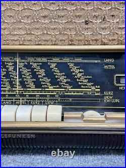 Telefunken Concertino 53 Wechselstrom-Super Tube Radio In Brown For Parts