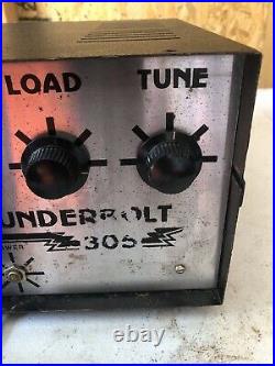 Thunderbolt 305 CB/Ham Linear Radio Works Parts Project Does Not Work Has Damage