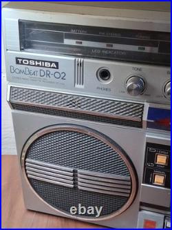 Toshiba BomBeat DR-02 Vintage 80s Boombox Cassette Player FOR PARTS/REPAIR