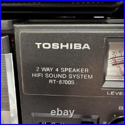 Toshiba RT-8700S Vintage Stereo Boombox AM/FM Cassette Parts Repair Japan