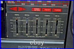 Toshiba RT-SX4 Boom Box Stereo Tape Not Turning Radio Works FOR PARTS ONLY