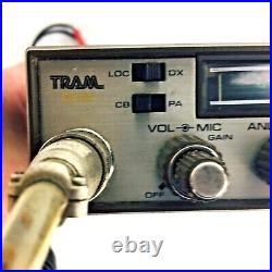 Tram Diamond D12 40 Channel CB Radio With Tram Mic & Bracket FOR PARTS REPAIR