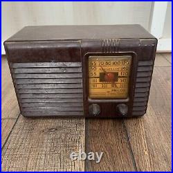 UntestedParts VINTAGE BAKELITE PHILCO TRANSITONE TUBE RADIO Model PT-25