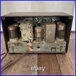 UntestedParts VINTAGE BAKELITE PHILCO TRANSITONE TUBE RADIO Model PT-25