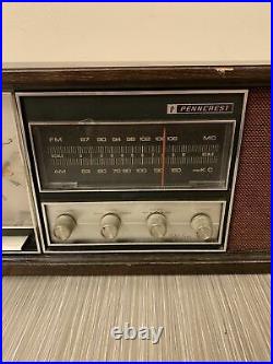 UntestedParts Vintage Penncrest Wood Solid State Penney Radio Model 3973