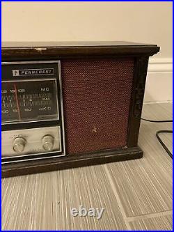 UntestedParts Vintage Penncrest Wood Solid State Penney Radio Model 3973