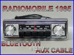 Upgraded vintage classic car radio RADIOMOBILE 1085 aux in and bluetooth