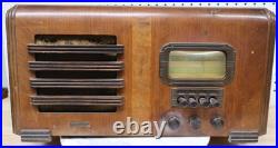 Used Antique Pre-War Vintage Trav-Ler Wood Case Tube Radio For Parts Repair USA