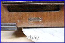 Used Antique Pre-War Vintage Trav-Ler Wood Case Tube Radio For Parts Repair USA