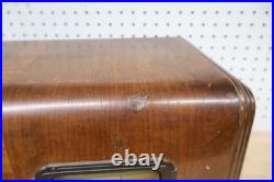 Used Antique Pre-War Vintage Trav-Ler Wood Case Tube Radio For Parts Repair USA