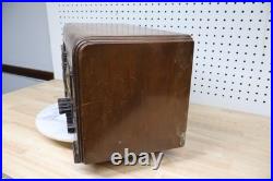 Used Antique Pre-War Vintage Trav-Ler Wood Case Tube Radio For Parts Repair USA