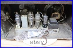 Used Antique Pre-War Vintage Trav-Ler Wood Case Tube Radio For Parts Repair USA