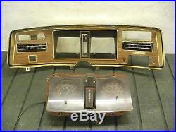 Vintage 1973 73 Pontiac Grandville Speedometer Cluster Dashboard Bezel Radio Ac