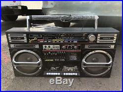 VINTAGE 1988 LASONIC TRC-975 GHETTO BLASTER BOOMBOX Radio Plays But Parts Only