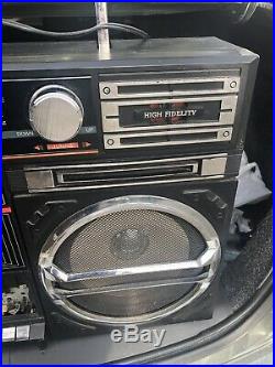 VINTAGE 1988 LASONIC TRC-975 GHETTO BLASTER BOOMBOX Radio Plays But Parts Only