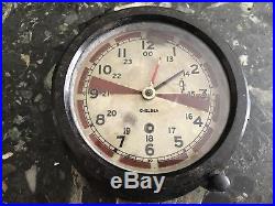 VINTAGE CHELSEA SHIPS RADIO ROOM CLOCK 6 DIAL FOR PARTS or REPAIR